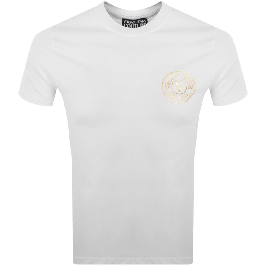 豪華で新しい Versace Mainline | White Shirt T Logo Fit Slim Couture Jeans トップス